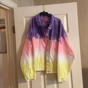 Tie dye denim jacket